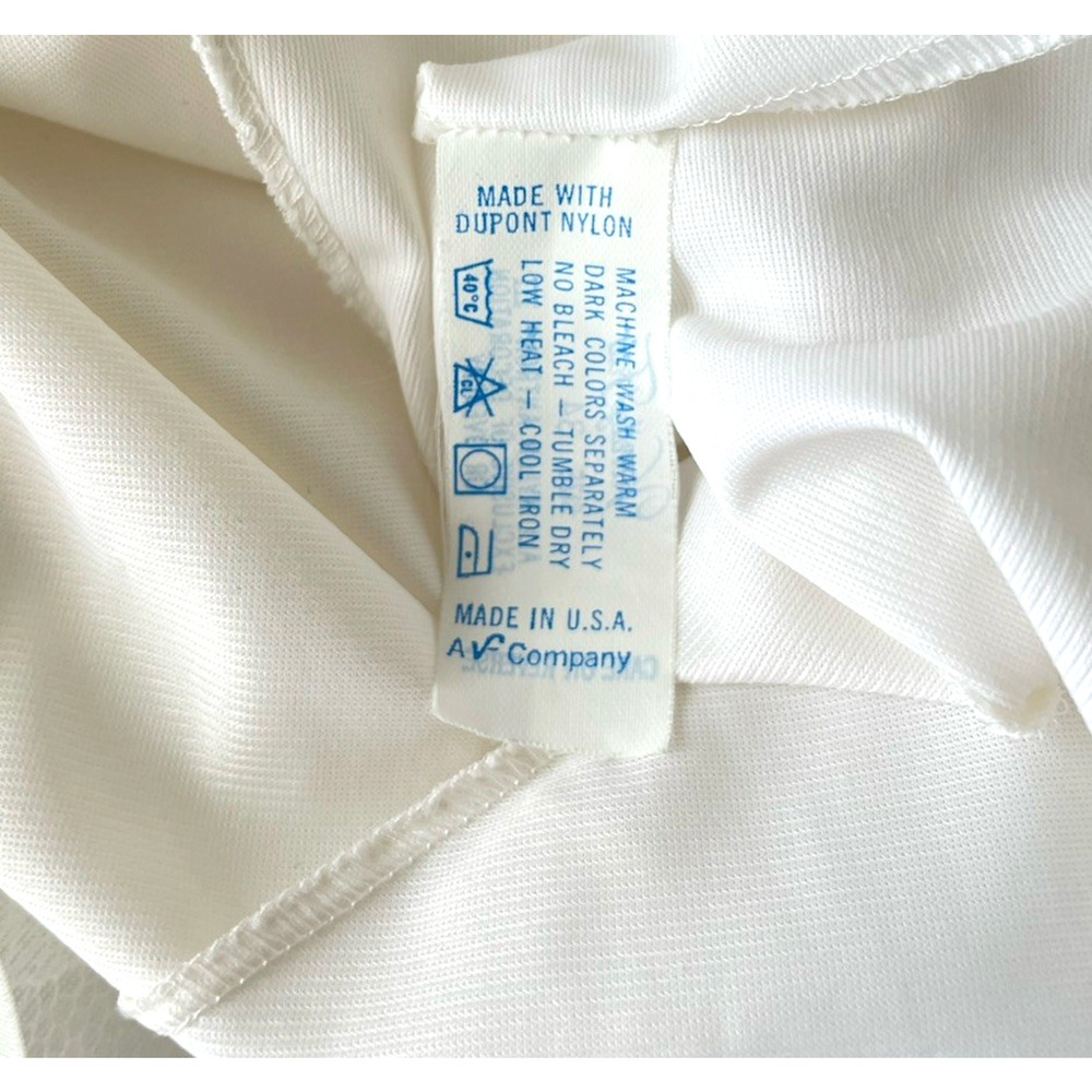 Vintage Vanity Fair Size 34 White Dupont Nylon Antron Full Slip Lace Chiffon - Picture 6 of 7